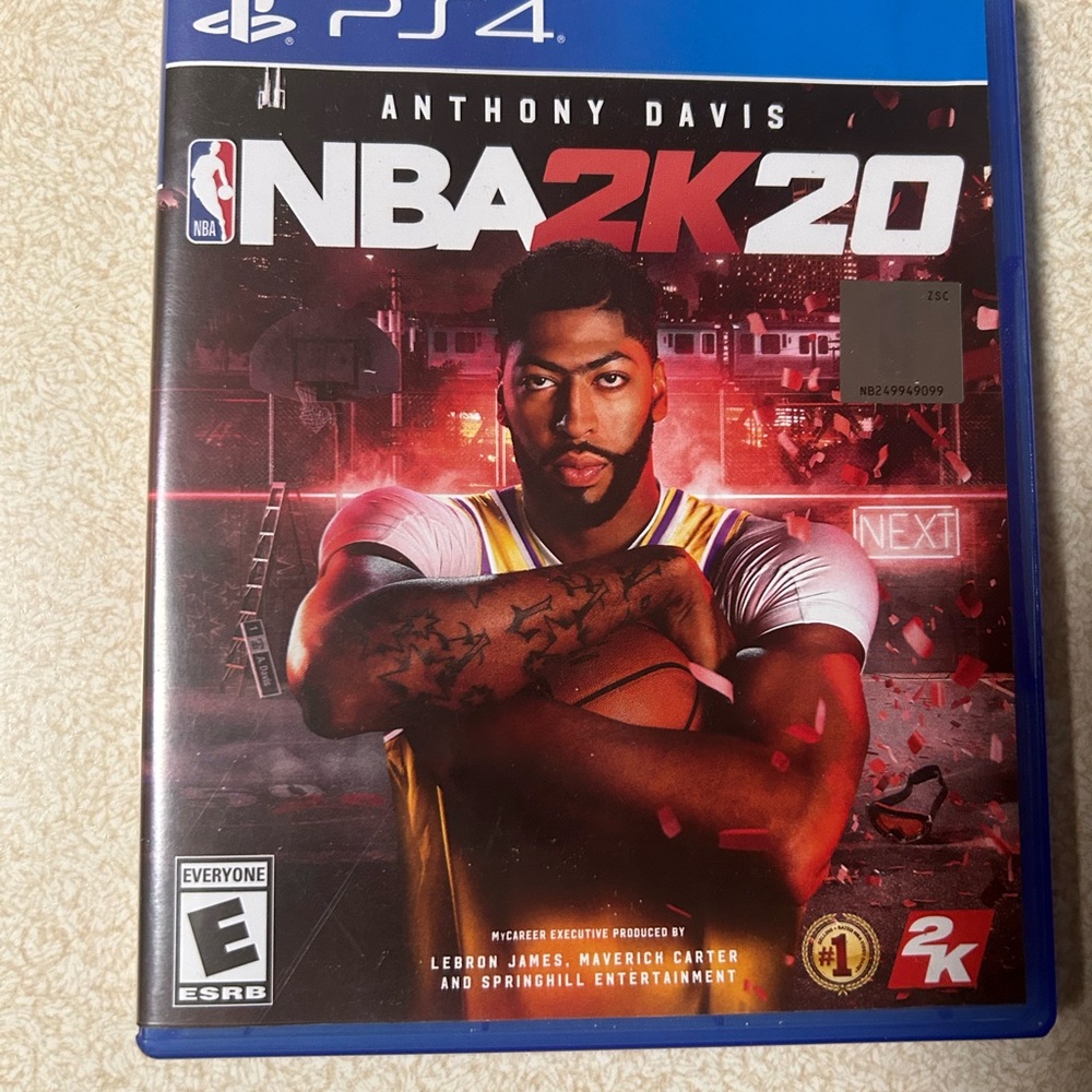NBA2k20 for PS4 Anthony Davis  - Blue Case Video Game Disc